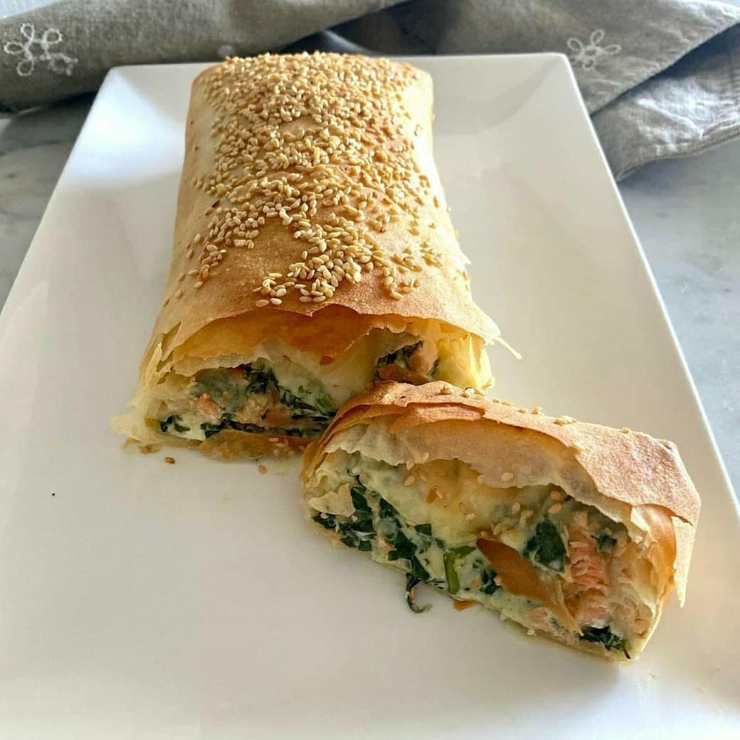 Strudel de salmón