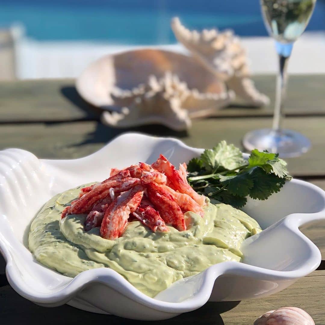 Dip de Palta y Cilantro con Centolla