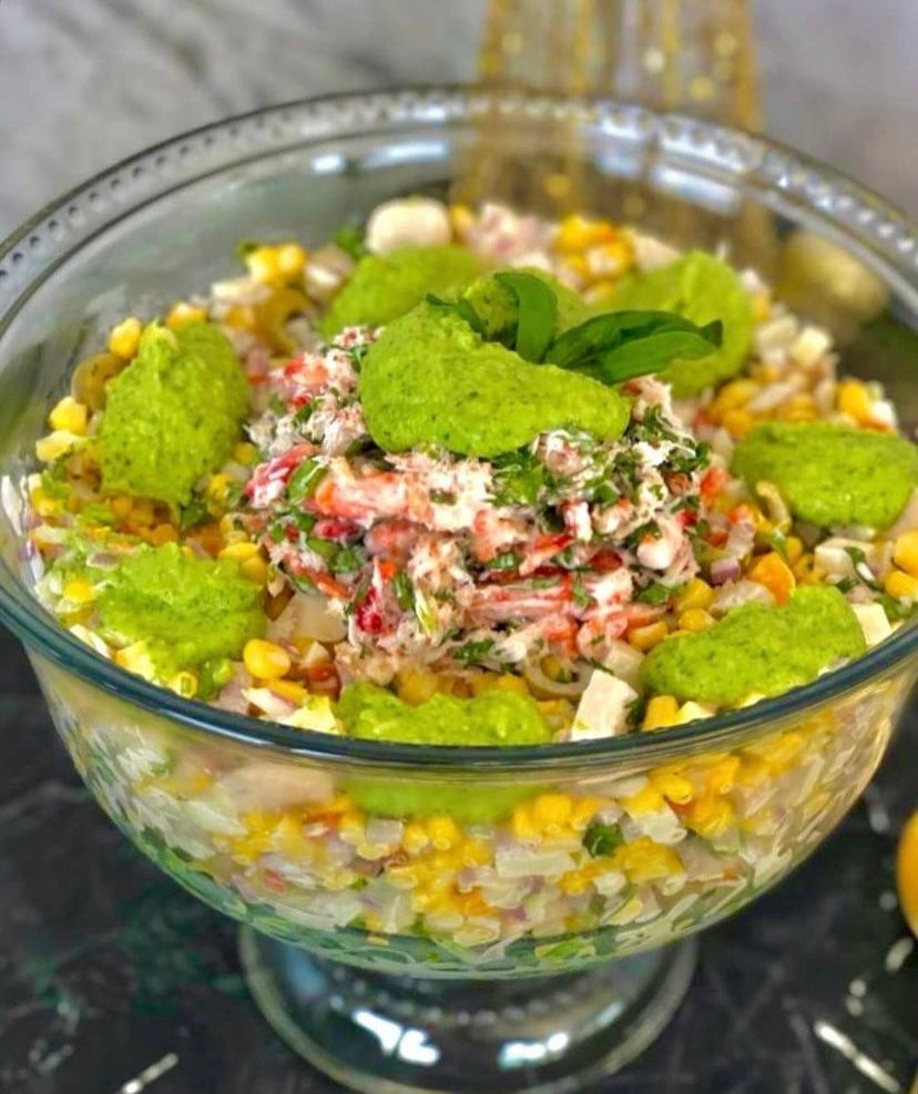 Ensalada de centolla con aliño de palta